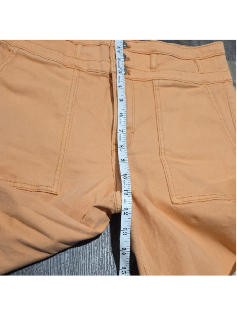 WHBM Jeans Women's Size 10 Pastel Orange Extra High Rise Slim Ankle - Picture 5 of 9